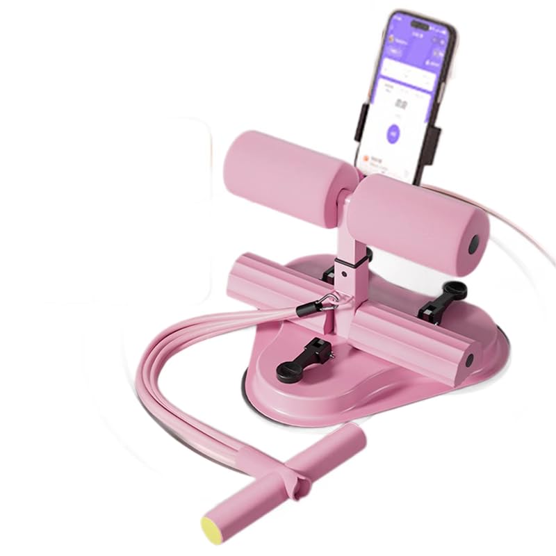 Proberos® Sit Up Bar with Phone Holder, Dual Strong Suction Cups, 3 Tube Resistance Floor Sit Up Bar, Home Abs Trainer, Adjustable Height for Men Women Sit Up Assistance Trainer Proberos® Sit Up Bar with Phone Holder, Dual Strong Suction Cups, 3 Tube Resistance Floor Sit Up Bar, Home Abs Trainer, Adjustable Height for Men Women Sit Up Assistance Trainer